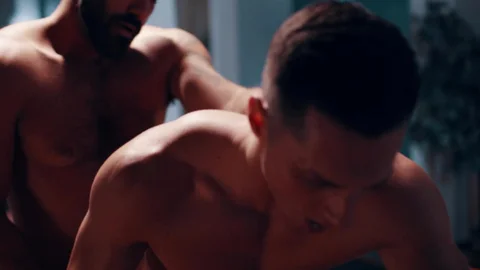IconMale: Pierced Tristan Hunter tongue kissing throat fucking